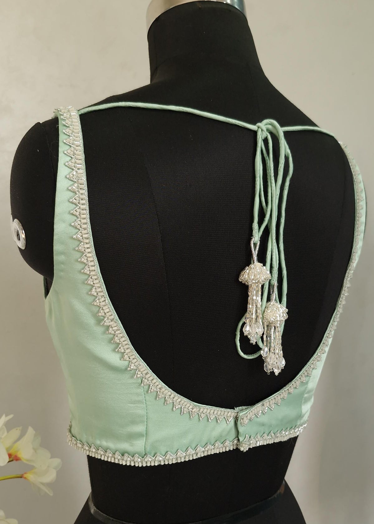 Mint Green Modal Satin Blouse DVBL_406