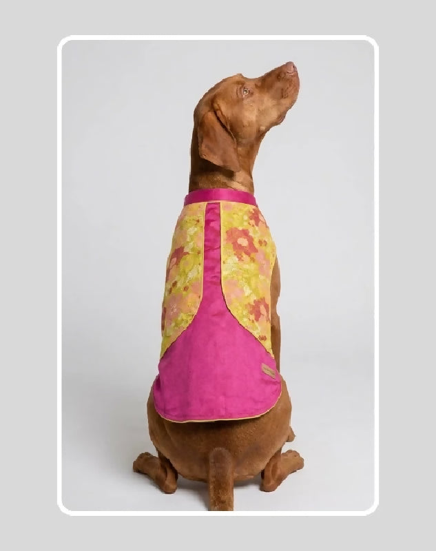 Pink Floral Sherwani for Dogs & Cats | Dog Kurta Set | Indian Wedding Dress for Dogs, Puppies & Cats | Ethnic Pet Outfit for Festivals, Weddings, Diwali, Navratri, Engagement & Traditional Wear