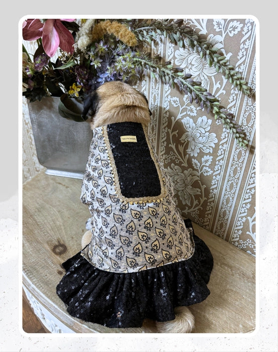 Grey and Black Lehenga for Dogs & Cats | Dog Lehenga | Pet Lehenga Choli | Indian Dress for Dogs, Cats & Pets | Traditional Wedding & Festival Outfit