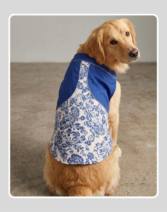 Blue Indian Cotton Ethnic Kurta Sherwani for Dog, Cat and Puppy | Ethnic Wear | Mehendi - Dress - Party - Diwali - Wedding Wear