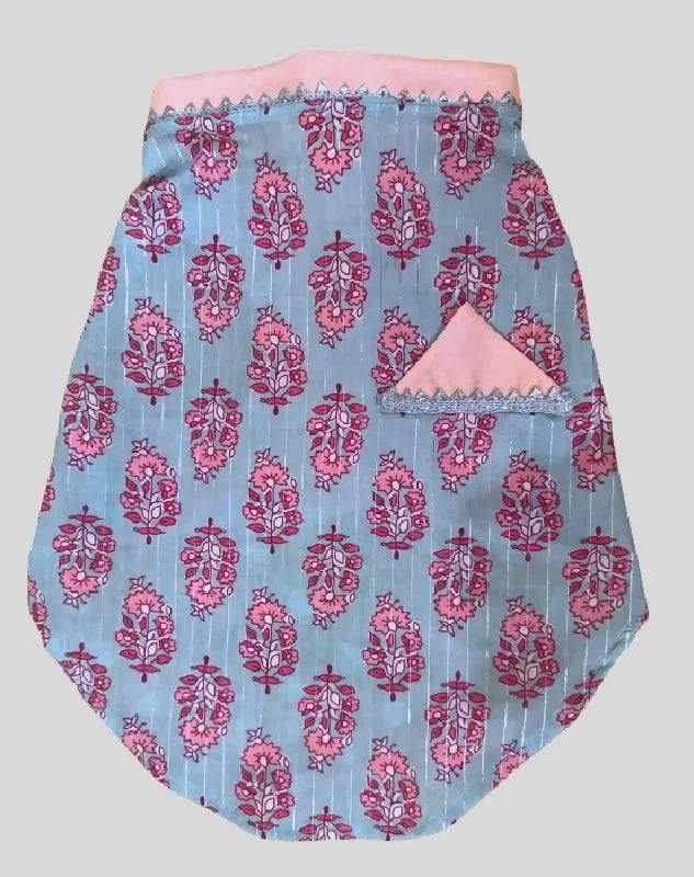Baby Blue Cotton Ethnic Kurta Sherwani for Dog, Cat and Puppy | Ethnic Wear | Mehendi - Dress - Party - Diwali - Wedding Wear