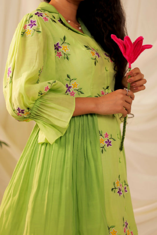 Lime Green Shirt Dress