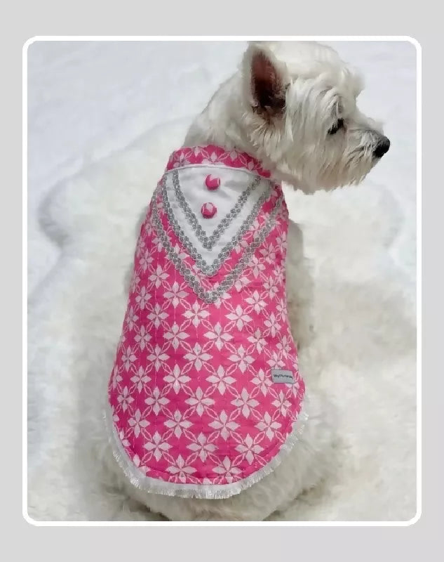 Pink Sherwani for Dogs & Cats | Dog Kurta Set | Indian Wedding Dress for Dogs, Puppies & Cats | Ethnic Pet Outfit for Festivals, Weddings, Diwali, Navratri, Engagement & Traditional Wear