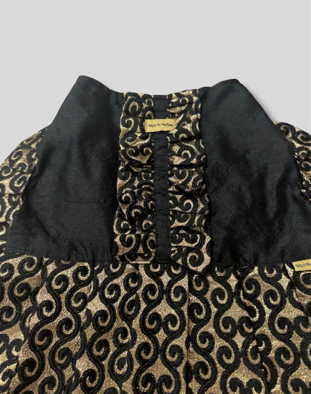 Elegant Black & Gold Suit/Lehenga Choli for Pets for All Special Occasions and Weddings