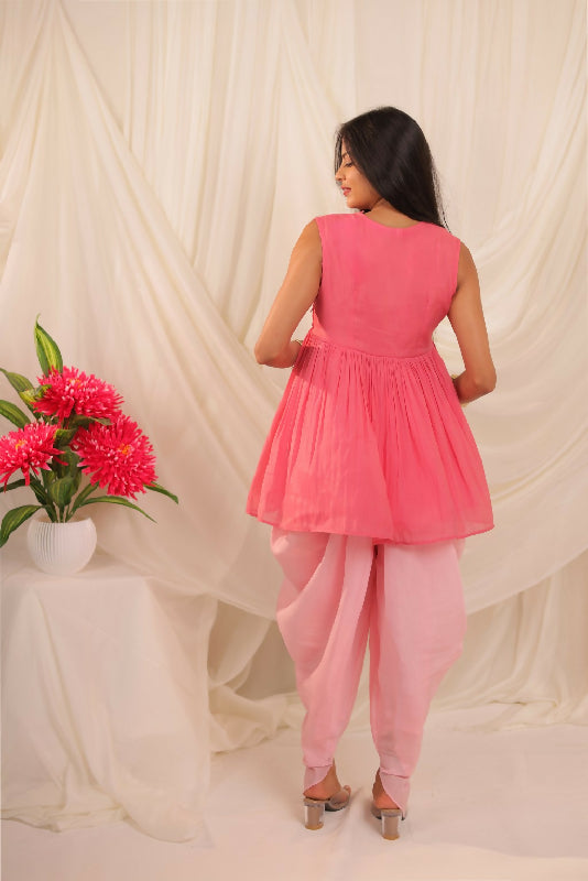 Pink Peplum Co-ord Set