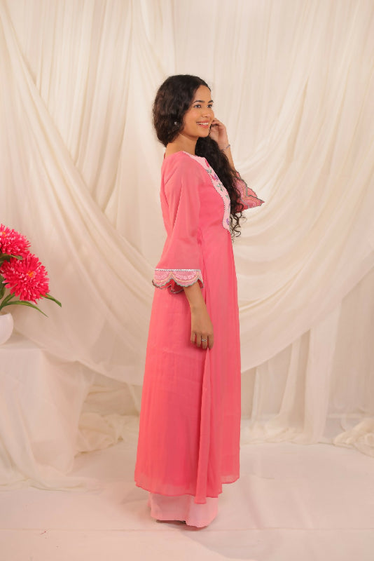 Rose Pink Anarkali Set