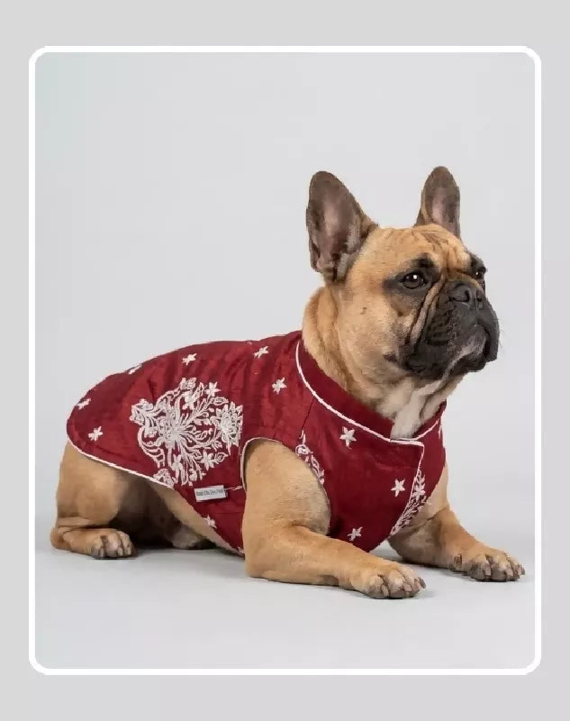 Maroon Sherwani for Dogs & Cats | Dog Kurta Set | Indian Wedding Dress for Dogs, Puppies & Cats | Ethnic Pet Outfit for Festivals, Weddings, Diwali, Navratri, Engagement & Traditional Wear