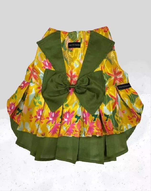 Floral Dog Dress, Gown, Lehenga For Dog, Cat | Dog Lehenga | Pet Lehenga Choli | Indian Dress for Dogs, Cats & Pets | Traditional Wedding & Festival Outfit