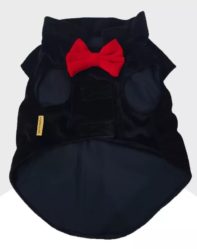 Black Velvet Tuxedo | Dog Tuxedo | Pet Tuxedo | Formal Suit for Dogs, Cats & Pets | Wedding, Party & Special Occasion Outfit