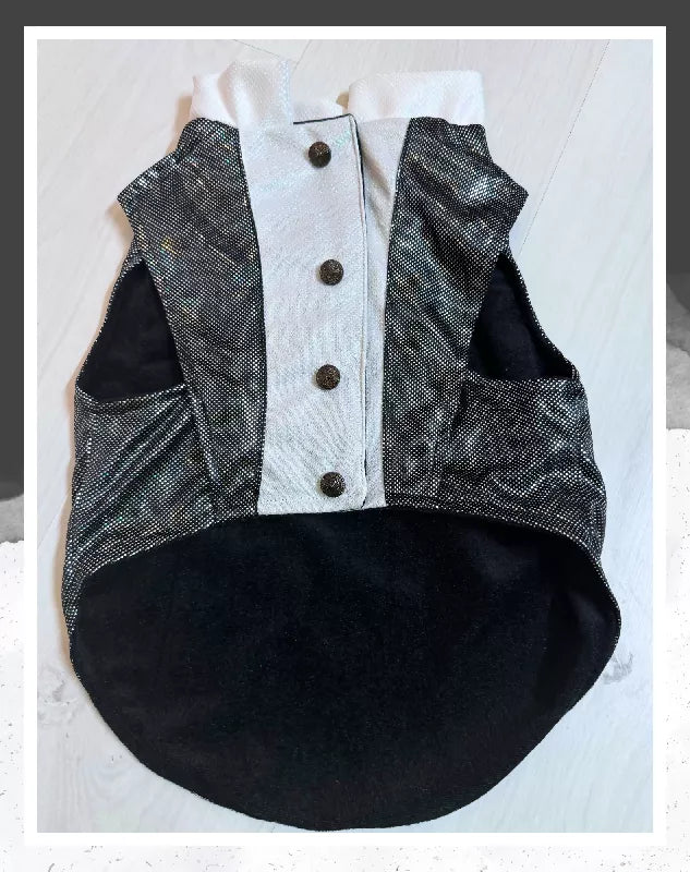 Black Shimmer Tuxedo | Dog Tuxedo | Pet Tuxedo | Formal Suit for Dogs, Cats & Pets | Wedding, Party & Special Occasion Outfit