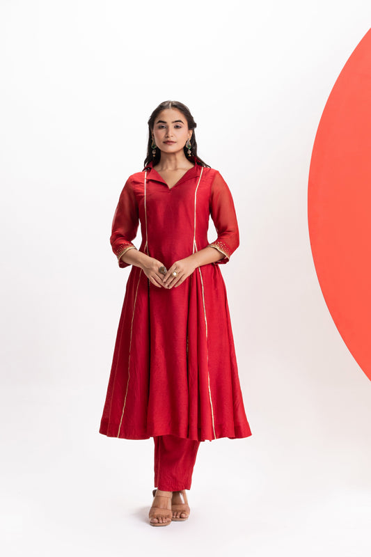 RED KALI TUNIC SET