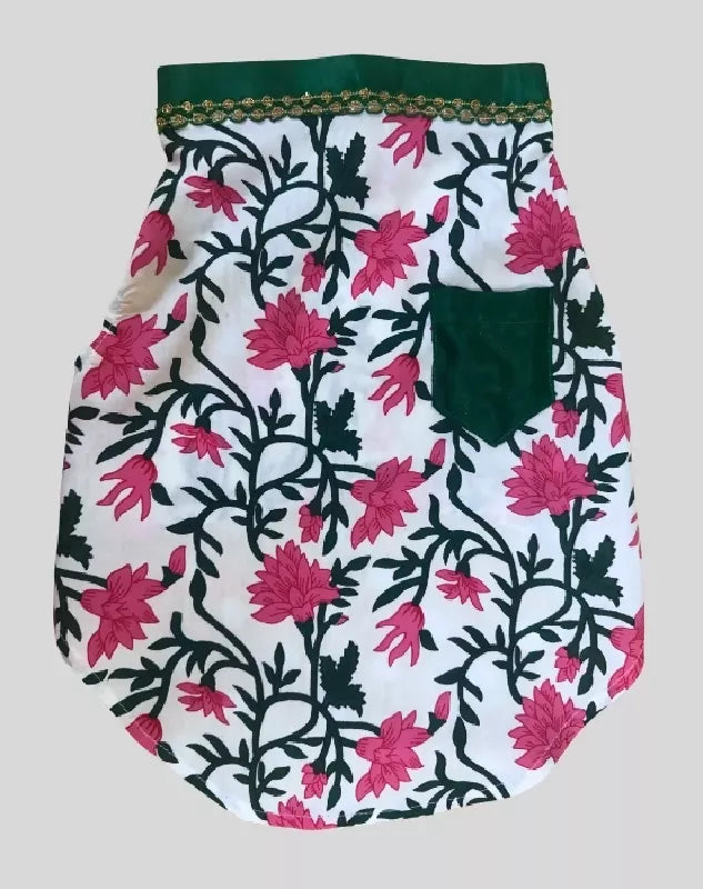 Floral Cotton Ethnic Kurta Sherwani for Dog, Cat and Puppy | Ethnic Wear | Mehendi - Dress - Party - Diwali - Wedding Wear