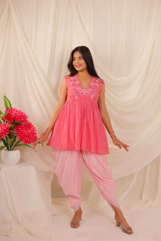 Pink Peplum Co-ord Set
