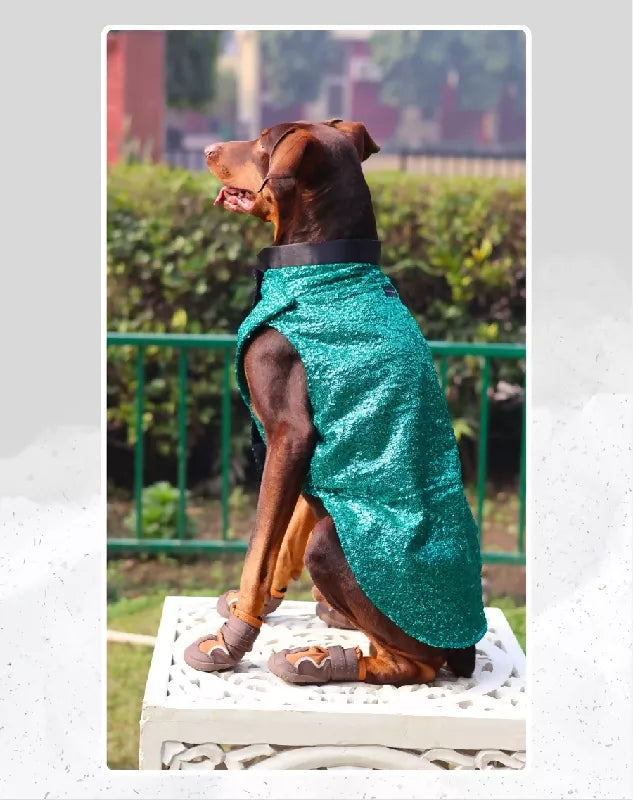 Green Sequin Tuxedo | Dog Tuxedo | Pet Tuxedo | Formal Suit for Dogs, Cats & Pets | Wedding, Party & Special Occasion Outfit