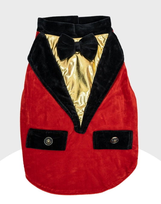 Red Velvet Tuxedo | Dog Tuxedo | Pet Tuxedo | Formal Suit for Dogs, Cats & Pets | Wedding, Party & Special Occasion Outfit