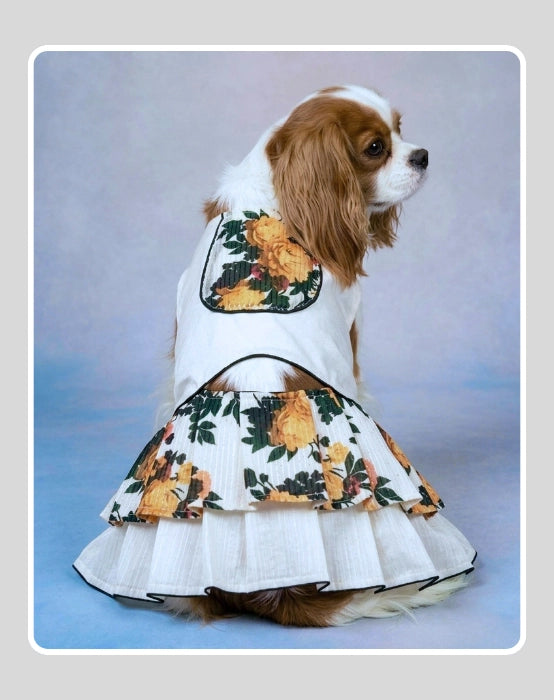White Lehenga For Dog & Cat | Dog Lehenga | Pet Lehenga Choli | Indian Dress for Dogs, Cats & Pets | Traditional Wedding & Festival Outfit
