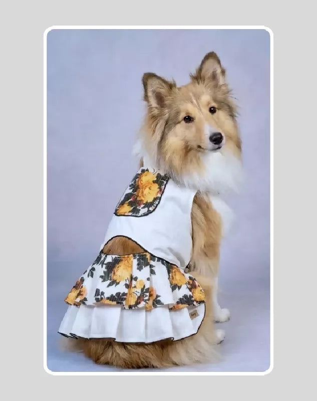 White Lehenga For Dog & Cat | Dog Lehenga | Pet Lehenga Choli | Indian Dress for Dogs, Cats & Pets | Traditional Wedding & Festival Outfit