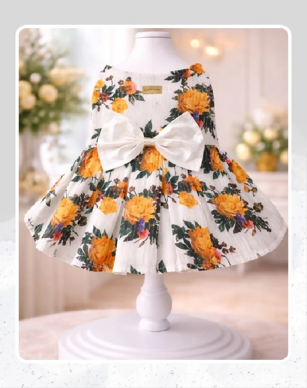 White Floral Dog Dress | Dog Dress | Pet Dress | Gown for Dogs, Cats & Pets | Birthday, Party & Special Occasion Outfit | Princess Dress | Tutu Dress