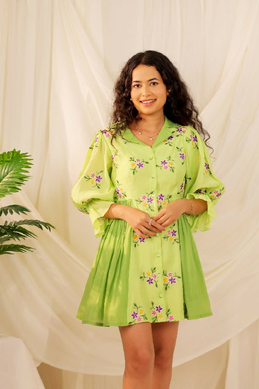 Lime Green Shirt Dress