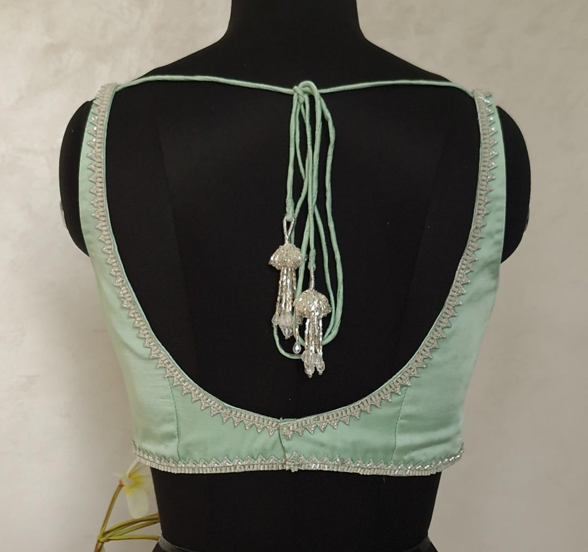 Mint Green Modal Satin Blouse DVBL_406