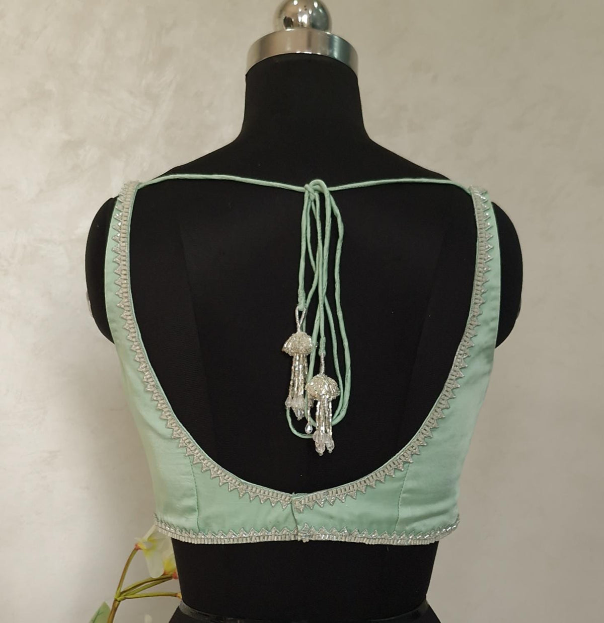 Mint Green Modal Satin Blouse DVBL_406