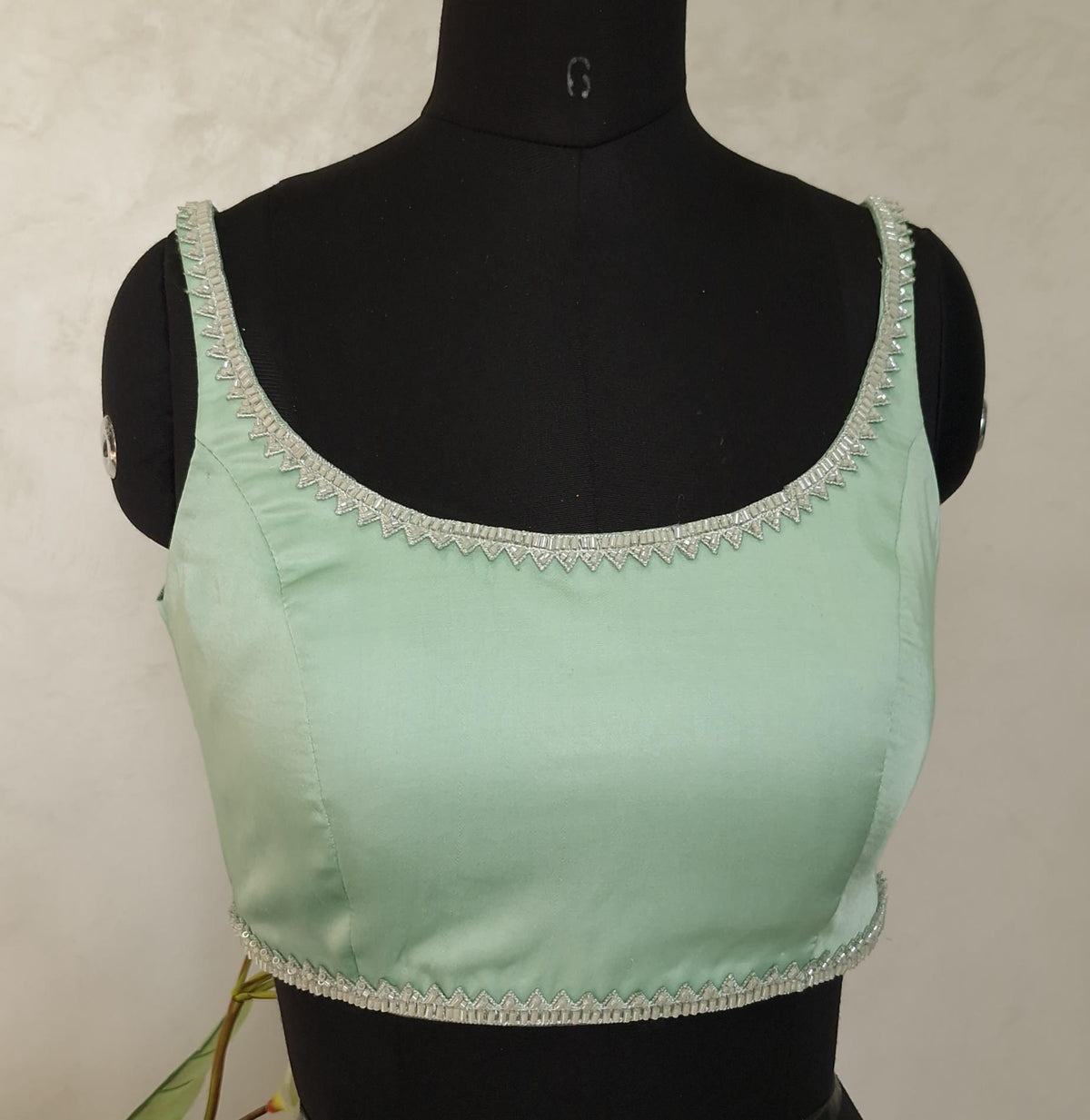 Mint Green Modal Satin Blouse DVBL_406