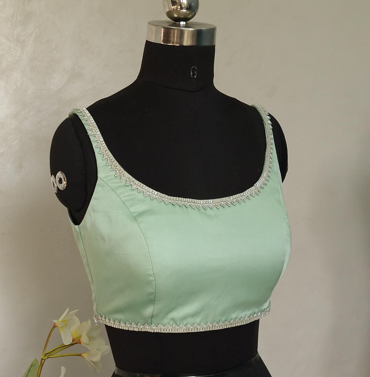 Mint Green Modal Satin Blouse DVBL_406