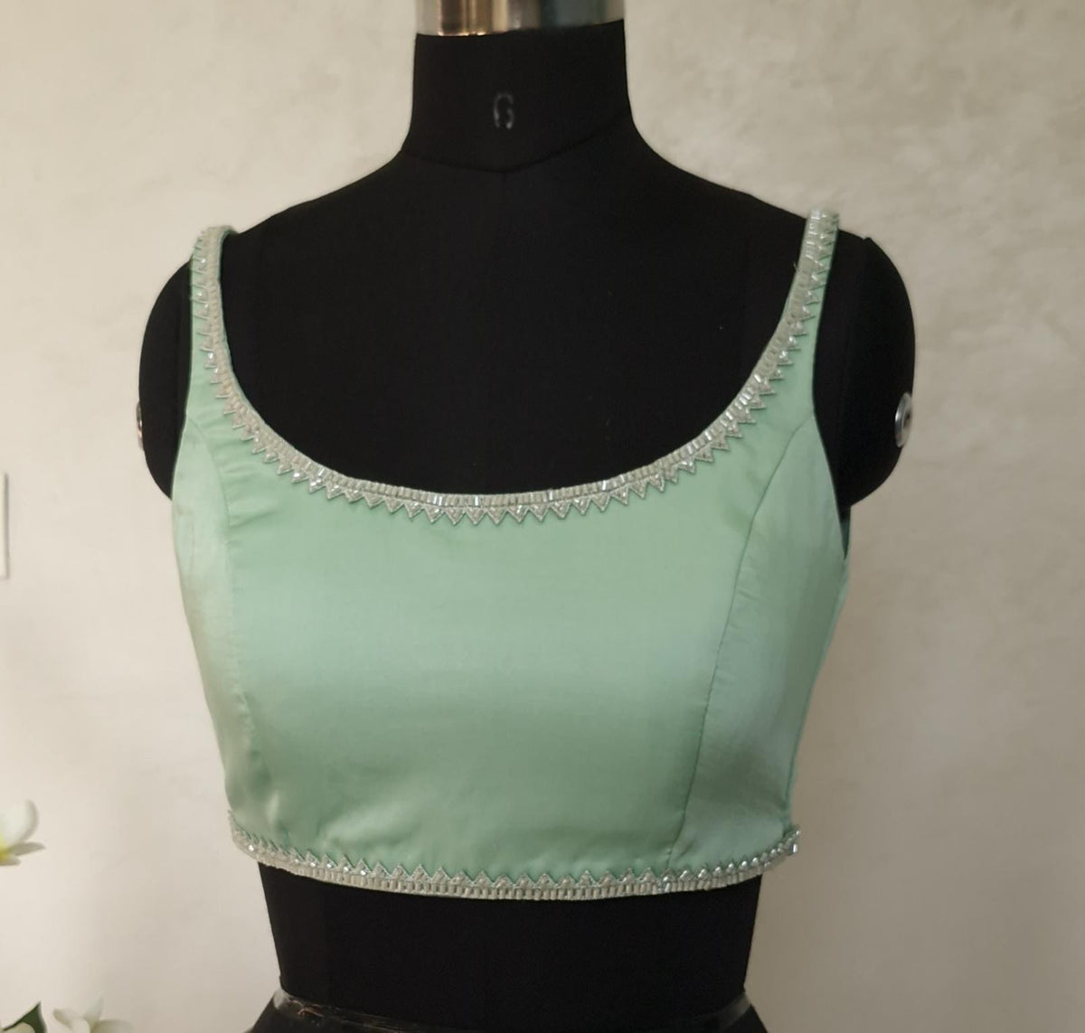 Mint Green Modal Satin Blouse DVBL_406