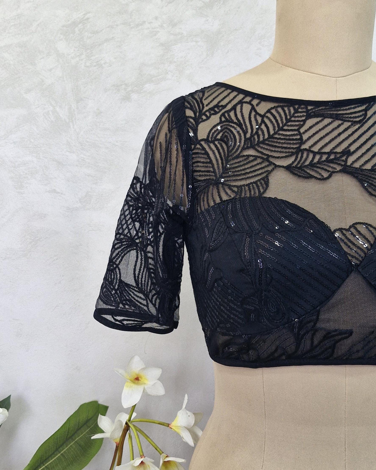 Embroidered Net Blouse DVBL_418