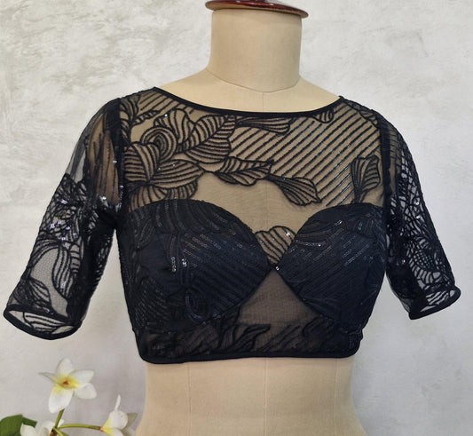 Embroidered Net Blouse DVBL_418