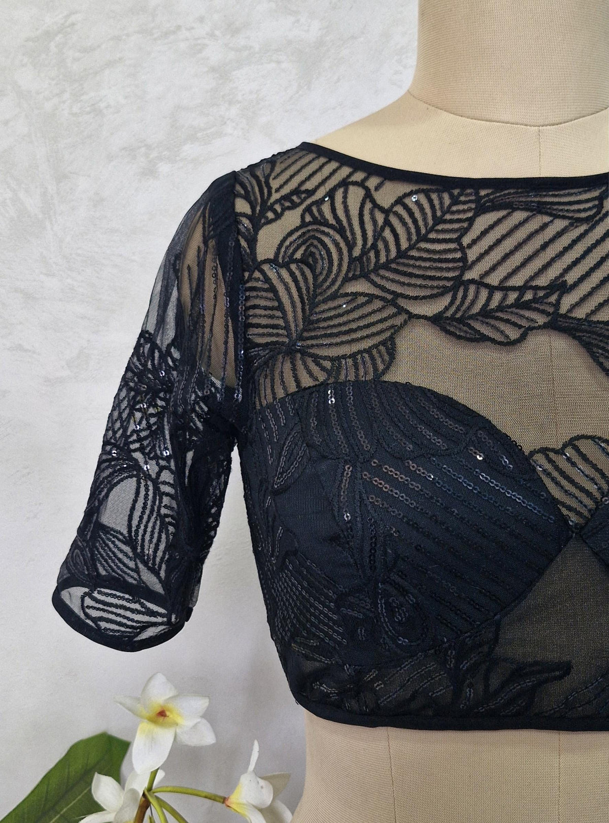 Embroidered Net Blouse DVBL_418