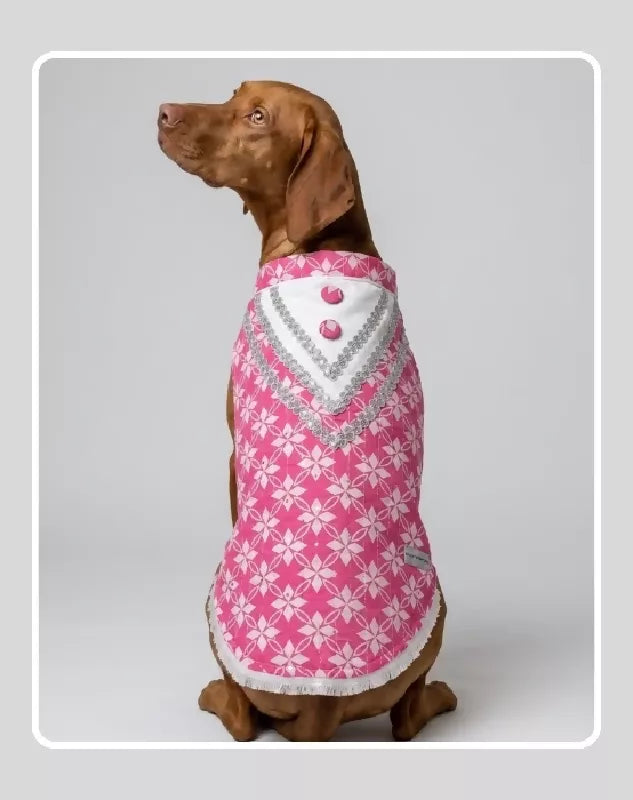 Pink Sherwani for Dogs & Cats | Dog Kurta Set | Indian Wedding Dress for Dogs, Puppies & Cats | Ethnic Pet Outfit for Festivals, Weddings, Diwali, Navratri, Engagement & Traditional Wear