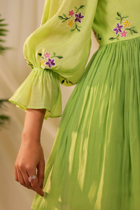 Lime Green Shirt Dress