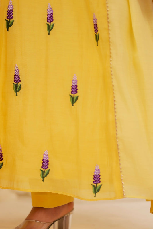 Yellow Anarkali Set