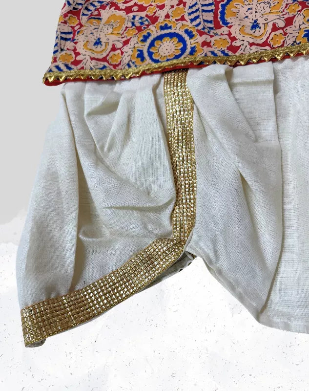 Classy Red Dhoti Kurta for Dogs & Cats | Dog Dhoti Kurta | Pet Dhoti Kurta | Indian Ethnic Dress for Dogs, Cats & Pets | Traditional Festival & Wedding Outfit