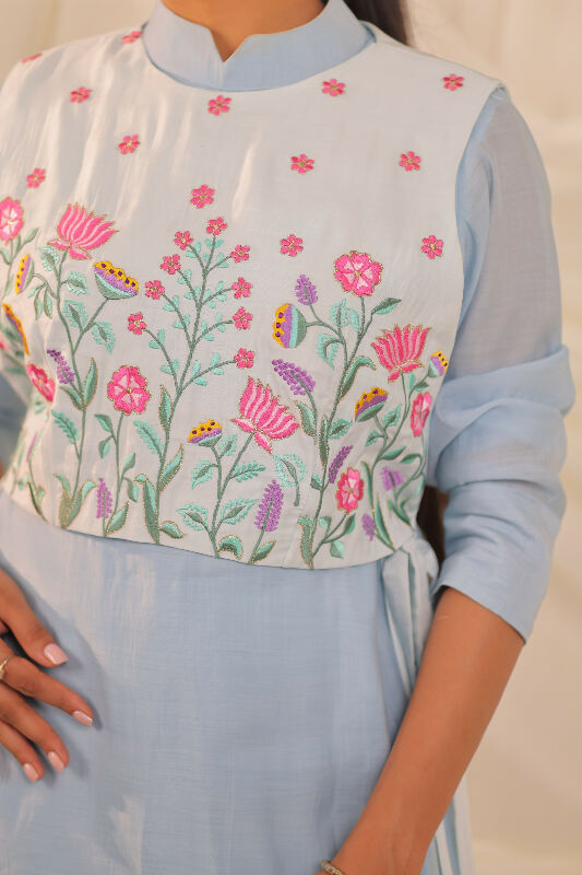 Powder Blue Peplum Set
