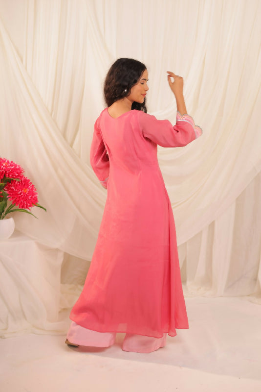Rose Pink Anarkali Set