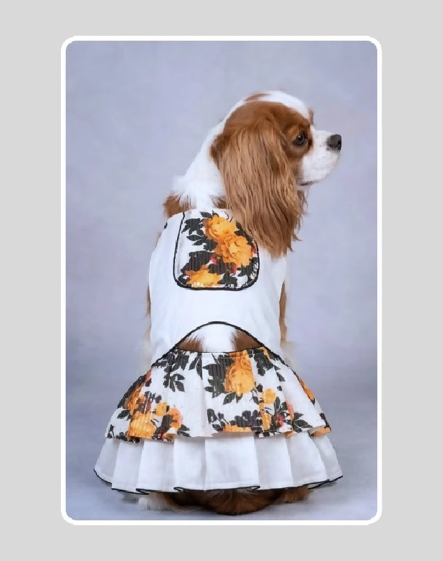 White Lehenga For Dog & Cat | Dog Lehenga | Pet Lehenga Choli | Indian Dress for Dogs, Cats & Pets | Traditional Wedding & Festival Outfit